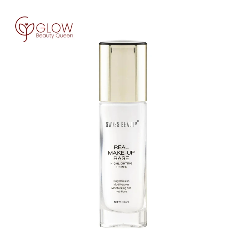Swiss Beauty Real Make-up Base (32ml) - গ্লোয়িং ও ডিউই ফিনিশ হাইলাইটিং প্রাইমার